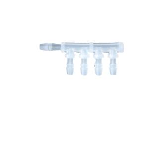 Raccord rapide flexible pour aquarium 3/32 pouce (2,4 mm), cinq voies, en plastique, en forme de pagode, en PP, résistant à la température - Product Image 1