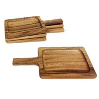 Plateau de service rectangulaire moderne en bambou naturel pour aliments, boissons, décoration, maison, cuisine, salle de bain, table basse, lit
