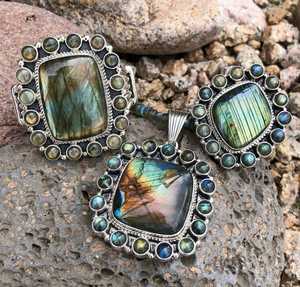หลายออกแบบ Labradorite 925แหวนเงินแท้เครื่องประดับอัญมณีธรรมชาติงบ - Product Image 1