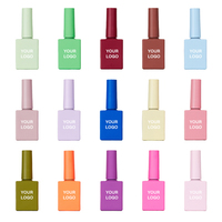 Vente en gros d'usine sans HEMA 300 couleurs vernis à ongles en gel végétalien vernis Uv ensemble de vernis à gel Kit de marque privée 15ml pour salon de manucure