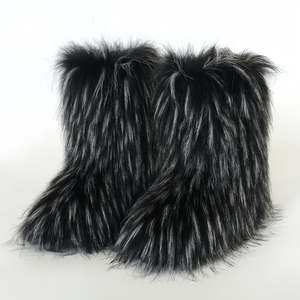 Bottes de neige unisexes européennes et américaines à jambe courte, mi-<span class=keywords><strong>mollet</strong></span>, antidérapantes, chaudes, en fausse fourrure, style laine de plage, douces et confortables, très tendance - Product Image 5