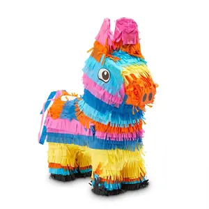 Có thể gập lại cầu vồng lừa llama Pinata cho cinco de mayo trang trí bên, Mexican Fiesta Nguồn cung cấp