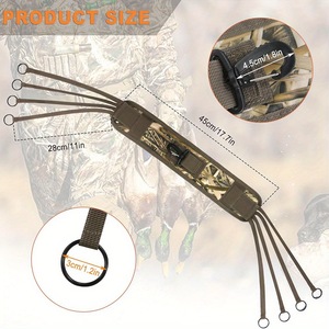Sangle de transport robuste pour oiseaux aquatiques, motif camouflage, 8 anneaux, réglable, pour canards, oies et oiseaux, accessoire de chasse - Product Image 2