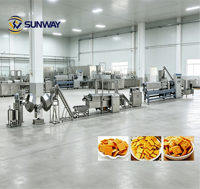 Línea de Producción Industrial de Guoba Frita, Máquina para Hacer Chips de Arroz Inflado, Línea de Procesamiento Continuo de Crostas de Arroz