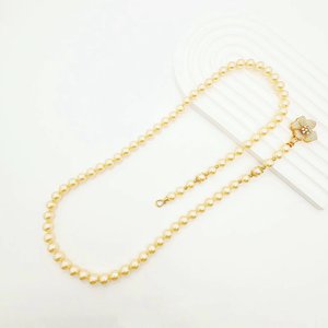 DSCJ Jewelry Factory TRENDY Custom <span class=keywords><strong>925</strong></span> Collar de flores de plata esterlina TRENDY Yellow Seashell Collar de perlas para mujeres - Product Image 4