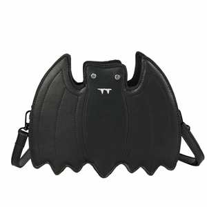 Bolso cruzado divertido de PU con diseño de murciélago, estilo Diablo Punk, antirrobo, creativo y divertido, para mujer, ideal para Halloween. - Product Image 1