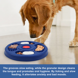 2026 New Eco-Friendly PP Turntable Pet <b>Feeder</b> Slow Feeding Anti Choking IQ Training Plate For Dogs <b>Cats</b> Fast Eaters - Product Image 2