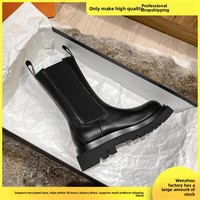 겨울 스노우 부츠 미드 카프 첼시 부티 여성 키높이 레트로 브리티시 플러시 플리스 안감 통기성 방수 보온