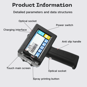 Xách tay 12.7 mét cầm tay máy in phun của nhãn hiệu lớp đánh số ngày mã hóa máy cho logo QR in mã trên hộp carton - Product Image 5