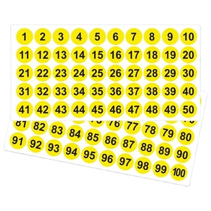 Bâton de papier auto-adhésif personnalisé 1-10000 Étiquettes numérotées en rouleau imperméables - Product Image 1