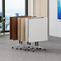 Table de conférence mobile pliante en mélamine, design moderne, table longue, table de formation, bureau