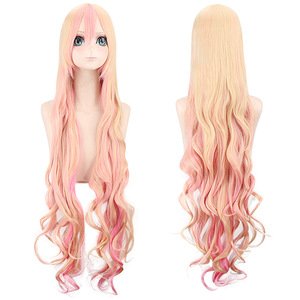 Peluca de cosplay de The Main Saint Da, Super Time Fortress Snow Dew, Aoi <span class=keywords><strong>Akemi</strong></span> y Kojima Yona, rizada y larga de 120 cm - Product Image 1