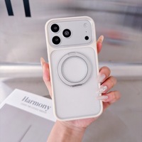Coque de téléphone translucide mate effet seconde peau pour iPhone 18 17 Pro Max, antichoc avec béquille magnétique, compatible iPhone 17 16 15