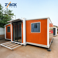 ZYBOX Maison modulaire préfabriquée robuste extensible, résistante au vent et à l'eau, avec panneaux sandwich, pliable, appartement, hôtel, villa, bureau