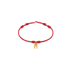 Cavigliera in Acciaio Inossidabile con Nodo a Sette Stelle e Lettera H, Cordino Rosso Fatto a Mano, Gioielli alla Moda per Donne e Ragazze - Product Image 2