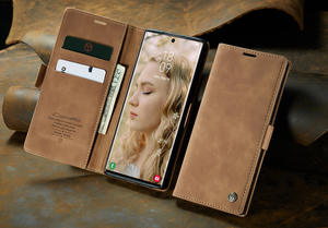 Funda Tipo Cartera con Ranuras para Tarjetas, Cierre Magnético de PU, Diseño Ejecutivo a Prueba de Golpes, Grabado en Relieve para la Serie S23/S24 - Product Image 4