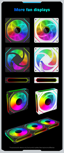 Lovingocool Phong Cách Mới <span class=keywords><strong>3</strong></span> Gương RGB <span class=keywords><strong>Fan</strong></span> PC Trường Hợp Máy Tính Chơi Game Mát Argb Đồng Bộ <span class=keywords><strong>Fan</strong></span> & Làm Mát Yên Tĩnh 12V <span class=keywords><strong>Fan</strong></span> Biểu Tượng Tùy Chỉnh Colourful - Product Image 6