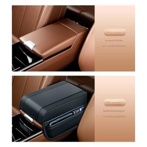 Universal Leather Mat Car Armrest <b>Storage</b> Box Memory Foam Extender Protector Elbow <b>Cushion</b> for Front Position - Product Image 4