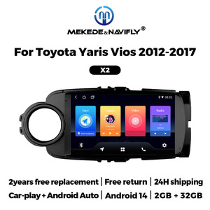 MEKEDE <span class=keywords><strong>Android</strong></span> <span class=keywords><strong>Auto</strong></span> 4 cœurs <span class=keywords><strong>2</strong></span>+32 Go FM Car-play Autoradio Lecteur multimédia de voiture Écran tactile IPS pour <span class=keywords><strong>Toyota</strong></span> <span class=keywords><strong>Yaris</strong></span> Vios 2012-2017 - Product Image 6