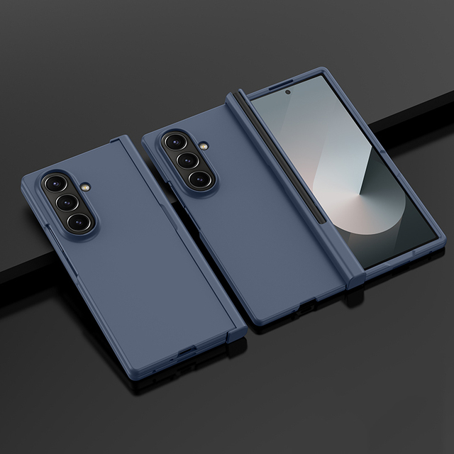 Matte Mobile Phone Case With Pen Slot for Samsung Galaxy Z Fold 7 5 6 Folding Cover With Screen Protective Film Promotional Gift
