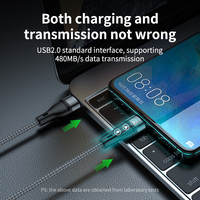 Câble de charge rapide en nylon tressé 3A USB C vers type C PD 60W Cordon de données de chargeur PD de haute qualité 20V 3A Support de ligne de charge OEM