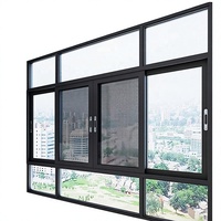 Fenêtres et portes en aluminium de grande taille pour villa, fenêtres coulissantes extérieures en aluminium insonorisées à double vitrage à rupture de pont thermique