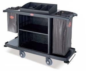 Carros <span class=keywords><strong>de</strong></span> <span class=keywords><strong>Limpieza</strong></span> Multifuncionales <span class=keywords><strong>de</strong></span> Plástico para Habitaciones <span class=keywords><strong>de</strong></span> Hotel, <span class=keywords><strong>Carro</strong></span> <span class=keywords><strong>de</strong></span> Servicio <span class=keywords><strong>de</strong></span> <span class=keywords><strong>Limpieza</strong></span> <span class=keywords><strong>Rubbermaid</strong></span> Negro con Equipo - Product Image 3