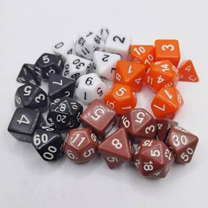 Juego de Dados Poliédricos Personalizados de 7 Piezas de Color Sólido para Juegos de Rol - Product Image 4