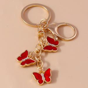 Bijoux Weny : <span class=keywords><strong>3</strong></span> porte-clés au design original, accessoires faits à la main avec effet goutte d'huile et points de diamants - Product Image 5