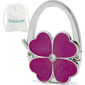 Supporto Pieghevole a Quattro Foglie per Borsa, Gancio Pieghevole per Borsa, Supporto da Tavolo per Borsa, per Matrimoni e Compleanni - Product Image 1
