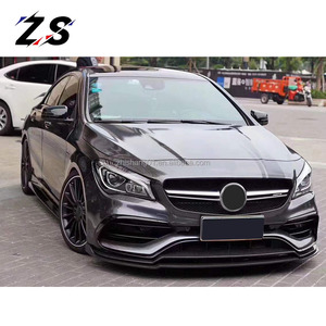 Lèvre avant en fibre de carbone ZS adaptée pour <span class=keywords><strong>Mercedes</strong></span> benz <span class=keywords><strong>CLA</strong></span> 200 220 <span class=keywords><strong>250</strong></span> 45 <span class=keywords><strong>AMG</strong></span> mise à niveau PK lèvre avant - Product Image 3