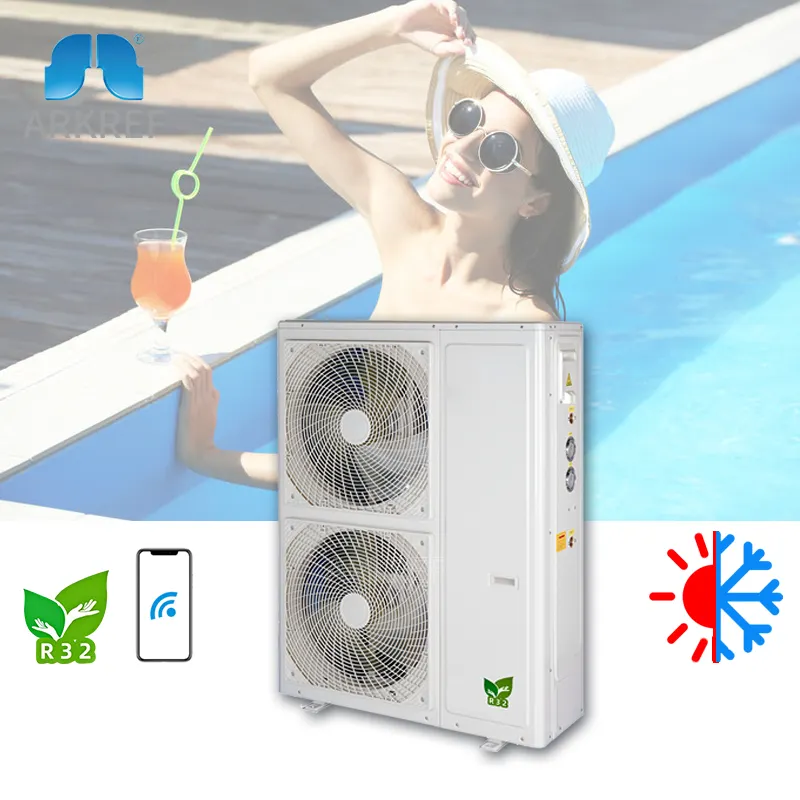 ปั๊มความร้อนสำหรับสระว่ายน้ำ,เครื่องทำน้ำร้อน Monoblock Split Evi Dc Inverter R32ปั๊มความร้อน8kw 12kw 15kw 18kw