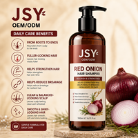 Sampo Bawang Merah JSY 500ml Perawatan Kulit Kepala yang Memperkuat dan Menutrisi, Rambut Terlihat Lebih Lebat, Halus, dan Berkilau, Label Pribadi OEM ODM Perawatan Rambut