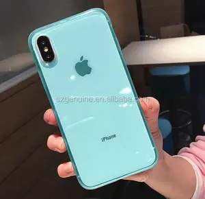 热风格镜子tpu适用于iPhone11四角气压防坠落荧光绿X/SE2/XR硅胶ge