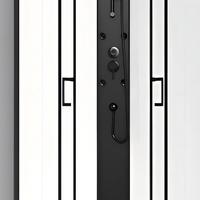 Salle de bain élégante et cabine de douche autoportante pour suite parentale, salle de douche simple en verre sur mesure