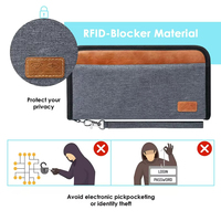 Portefeuille de voyage personnalisé pour hommes et femmes étui à passeport RFID durable avec organisateur pour documents familiaux Style tendance