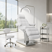 Meubles de salon de beauté de luxe, table de massage avec base chromée, lit de soin du visage, lit de beauté pour extensions de cils
