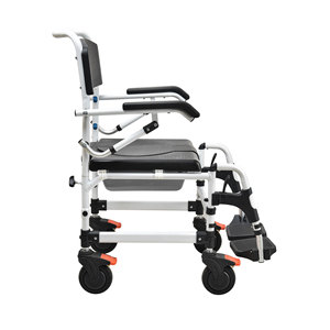Wheeled Care <b>Commode</b> <b>Chair</b> With Seat And Backrest For Hospital Use - Product Image 4