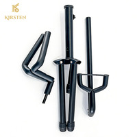 KIRSTEN OEM Custom Logo Durable Sturdy Iron Foldable Detachable Black Universal Guitar Stand Space-Saving Design for Instruments