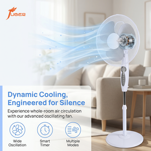 Ventilateur sur pied électrique puissant de 18 pouces avec télécommande, 3 vitesses, 3 pales, avec grille de sécurité - Product Image 3