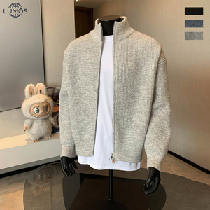 Chaquetas de Punto con Cierre para Hombre al por Mayor, Estilo Coreano, Cuello Alto, Cárdigan de Punto para Otoño e Invierno, con Logotipo Personalizado - Product Image 1