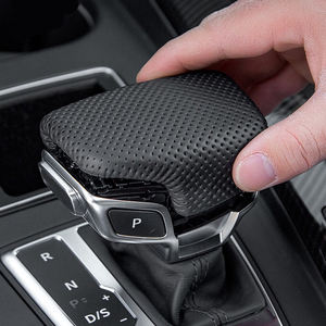 <strong>Car</strong> Interior Upgrade Lightweight Perforated PU Shift <strong>Boot</strong> Gear Shift Knob Cover Frame Fit Audi A5 Q7 A7 Models - Product Image 6