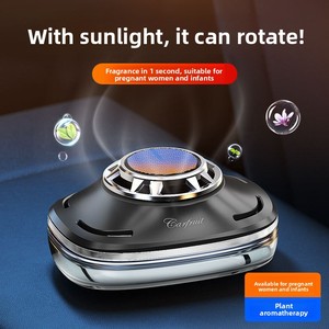 Solar-Powered Glass <strong>Car</strong> Air Freshener &amp; Essential Oil Aromatherapy <strong>Diffuser</strong> with Phone Reminder for Seat Use - Product Image 3