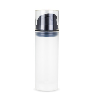 Cylindrical 150ml White PP Plastic Airless Pump Bottle With Lotion Pump