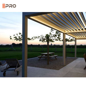 16X10 Buiten Luxe Latten Meubels Waterdicht Tuinhuisje Aluminium Puntgevel <span class=keywords><strong>Pergola</strong></span> Tuindecoraties Smart Pergoles Aluminium - Product Image 5