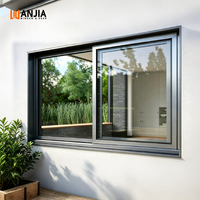 Ventanas Corredizas de Aluminio con Marco Delgado y Estrecho para Proyectos Comerciales, Tamaño Personalizado, Ventana Corrediza de Doble Vidrio Templado