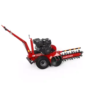 Gasoline Trencher equipment Farm Mini Trencher walk-behind mini chain trencher for laying cables