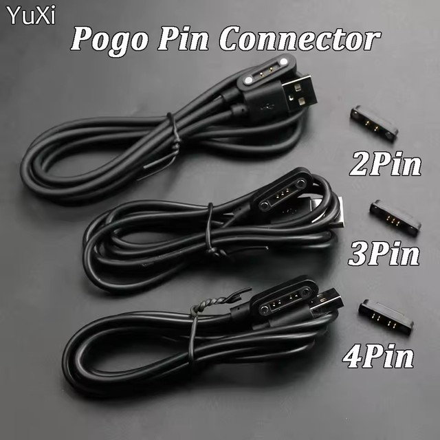 Magnetic USB Charging Data Cable Male Female Pogo Pin Connector Power Port 2/3/4Pin Magnets Contact Pad PCB Socket