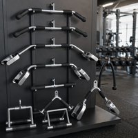 En stock : Accessoire de machine à câble antidérapant en caoutchouc et métal pour triceps press down et lat pulldown, accessoires de gym à domicile pour système de poulies