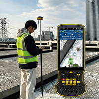 Récepteur GNSS RTK GPS Différentiel pour la Topographie Terrestre, avec Laser Visuel AR, Ensemble Complet Base et Mobile RTK GNSS